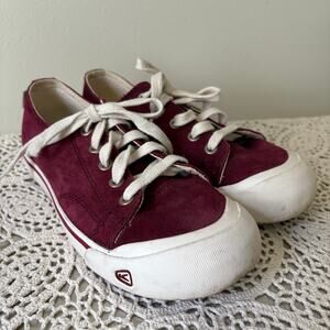 KEEN Women's 8.5 Coronado III Burgundy Lace Up Sneakers Suede Casual Comfort